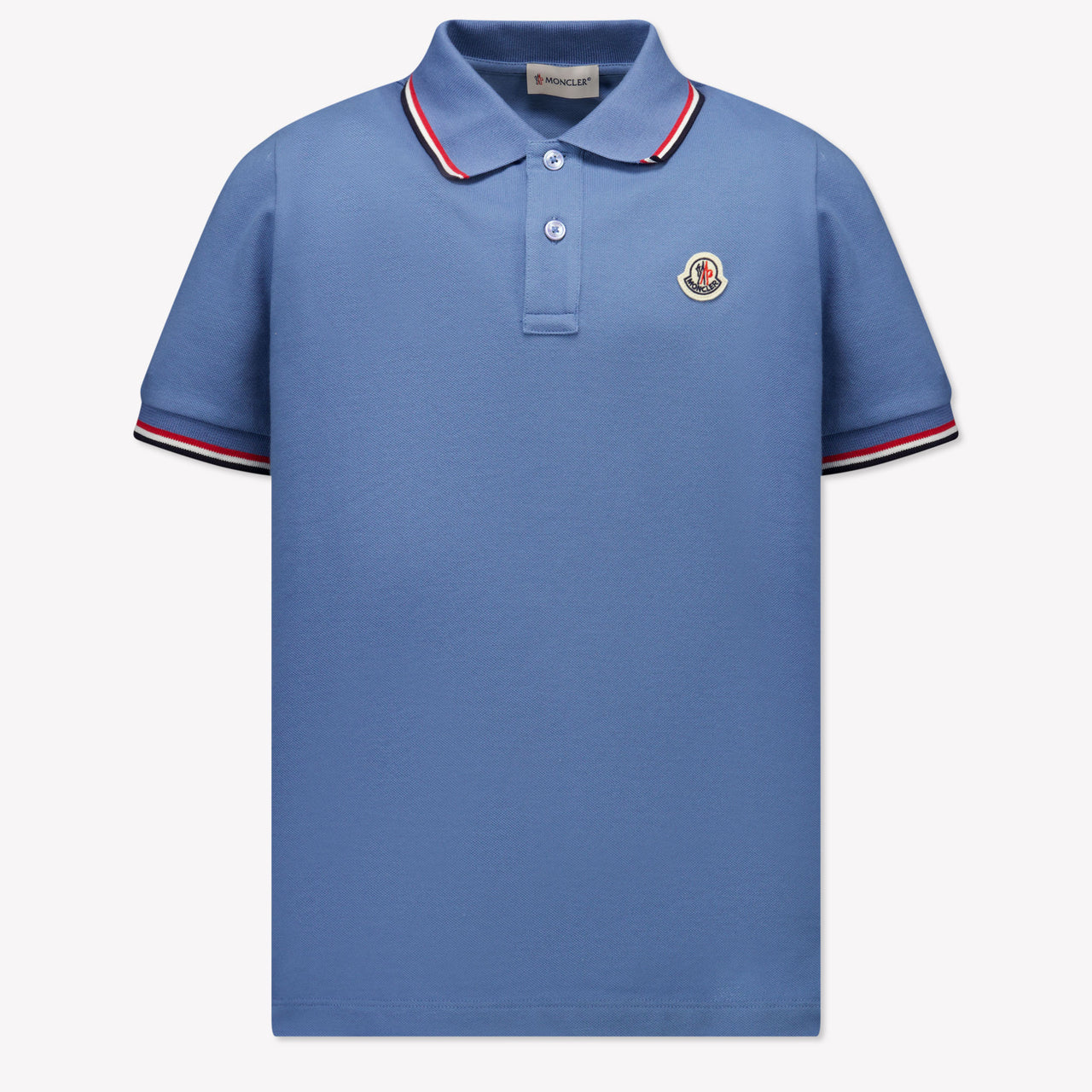 Moncler Kinder Jongens Polo In Licht Blauw