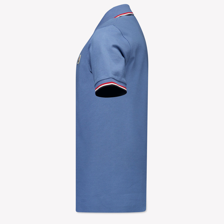 Moncler Kinder Jongens Polo In Licht Blauw
