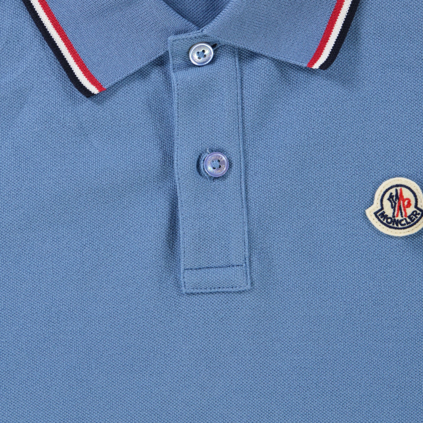 Moncler Kinder Jongens Polo In Licht Blauw