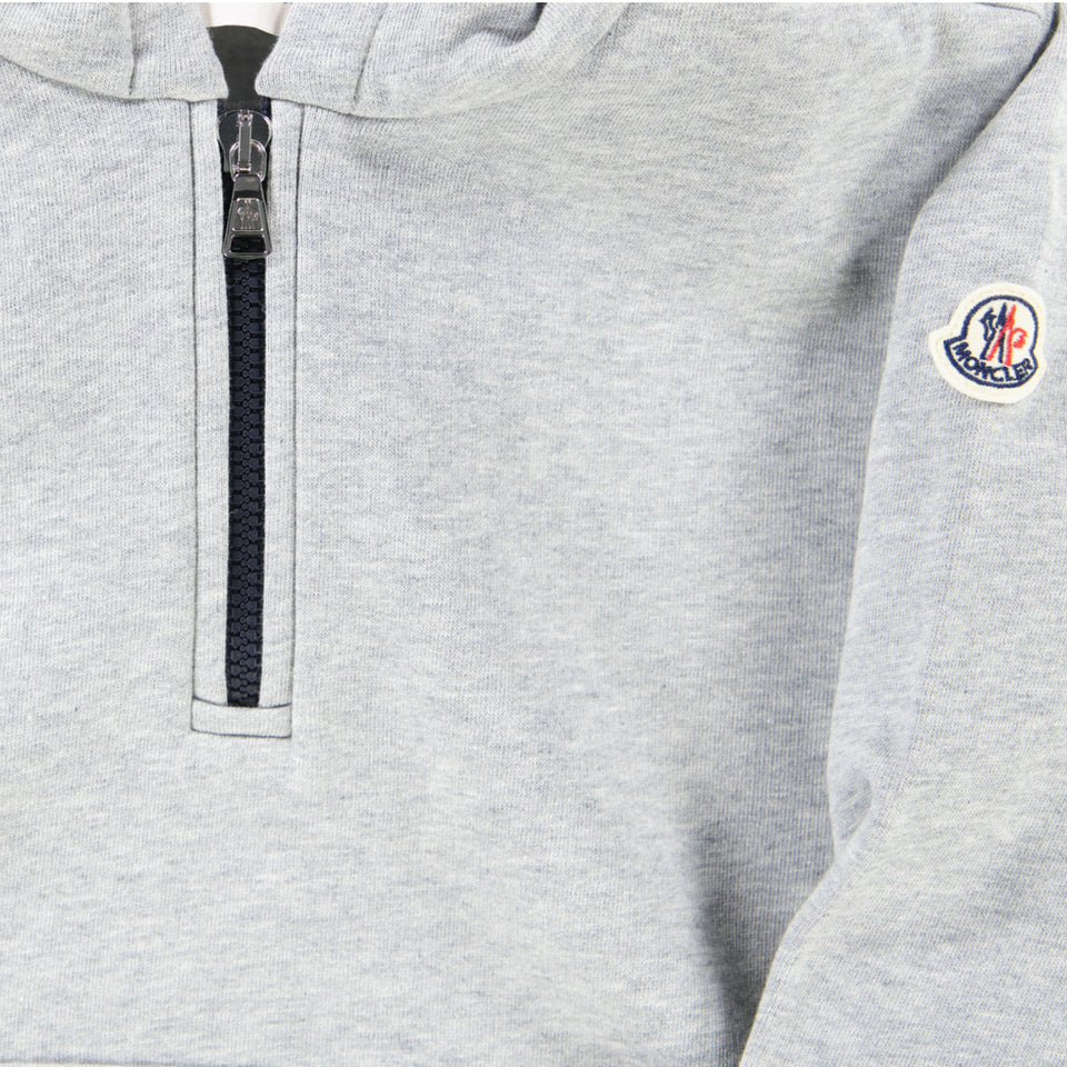 Moncler Kids Boys' Tracksuit  Gray