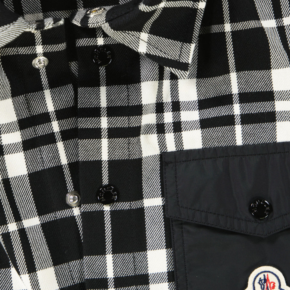 Moncler Kinder Jongens Blouse In Zwart