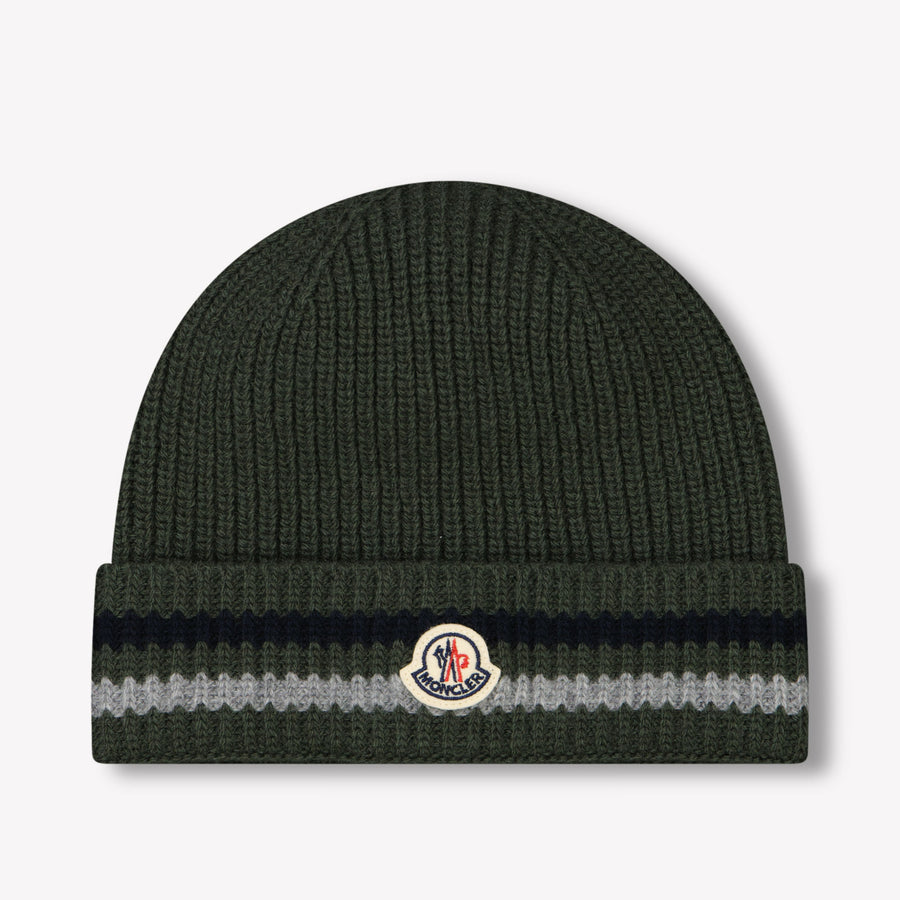 Moncler Kids Boys Hat Dark Green