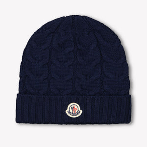 Moncler Kids Unisex Hat  Navy