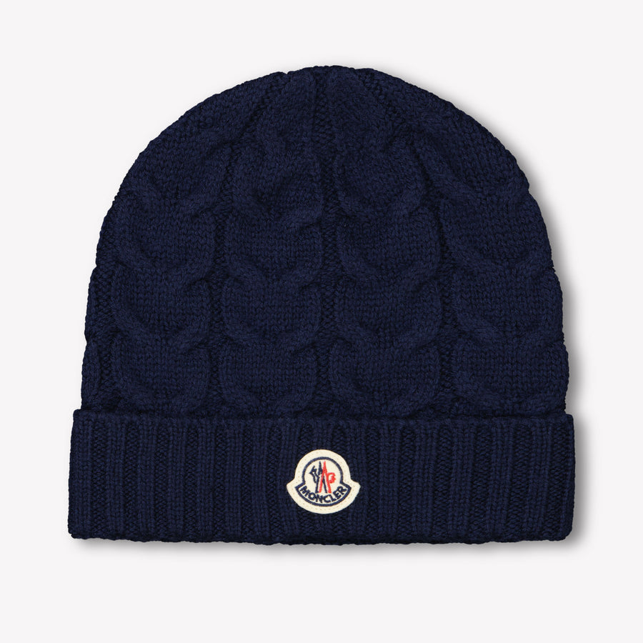 Moncler Kids Unisex Hat  Navy