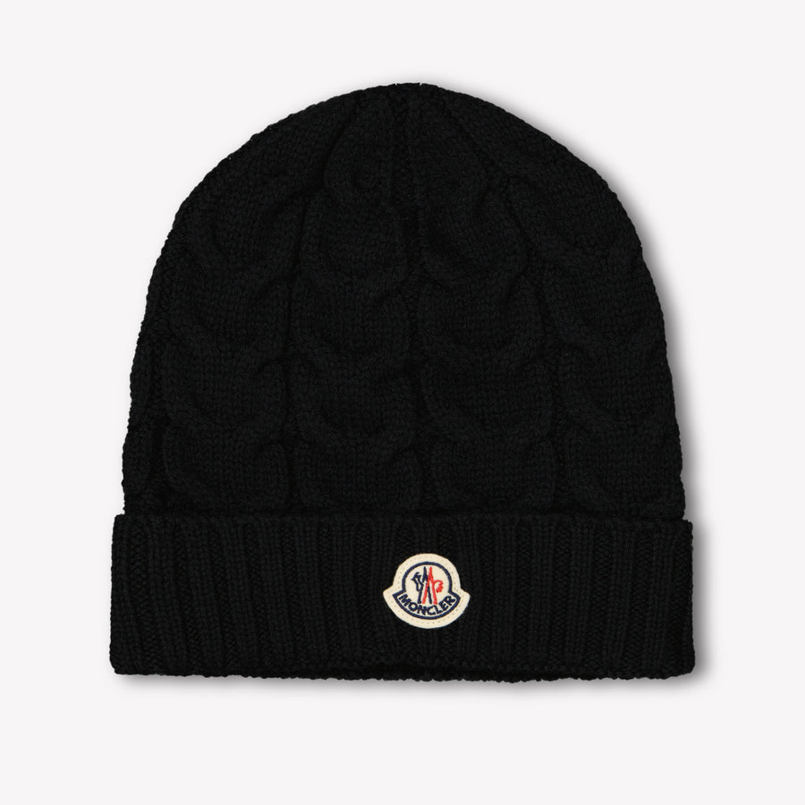 Moncler Unisex Kids Beanie in Black
