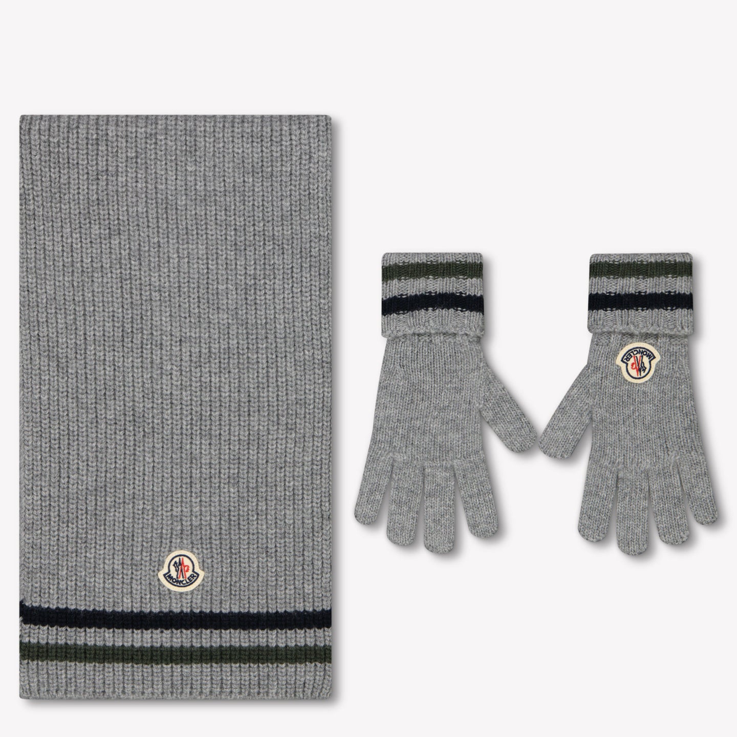 Moncler Kids Boys Scarves  Gray