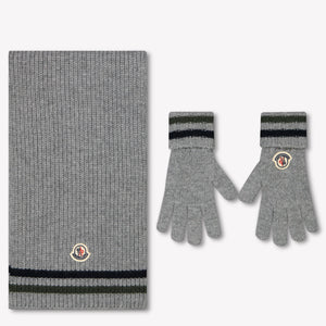Moncler Kids Boys Scarves  Gray