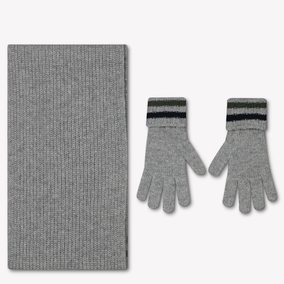 Moncler Kids Boys Scarves  Gray