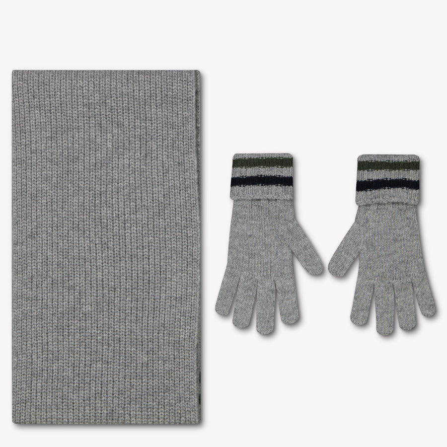 Moncler Kids Boys Scarves  Gray