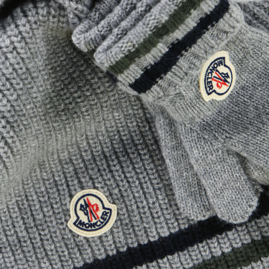 Moncler Kids Boys Scarves  Gray