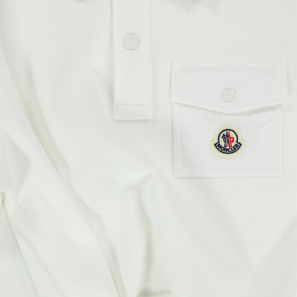 Moncler Kinder Jongens Polo In Wit