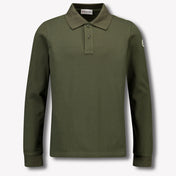 Moncler Kinder Jongens Polo In Donker Groen