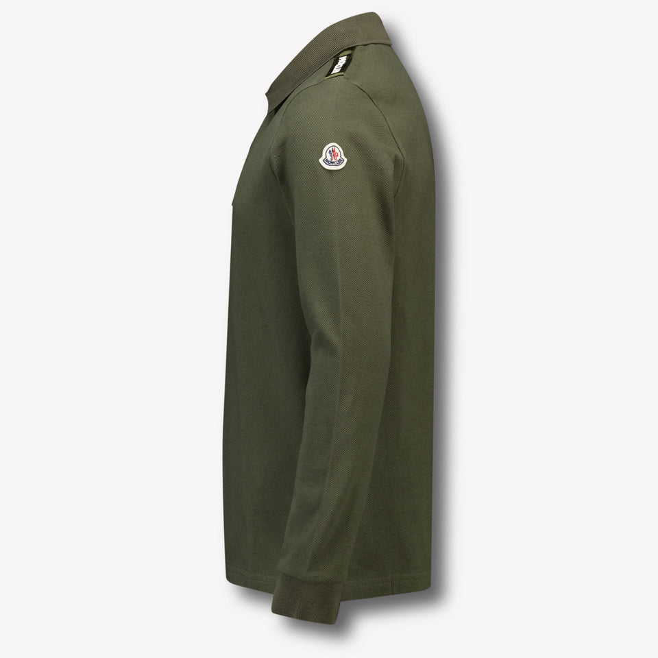 Moncler Kinder Jongens Polo In Donker Groen