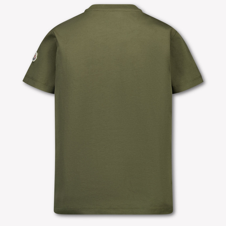 Moncler Kinder Jongens T-Shirt In Donker Groen