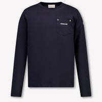Moncler Kinder Jongens T-Shirt In Navy