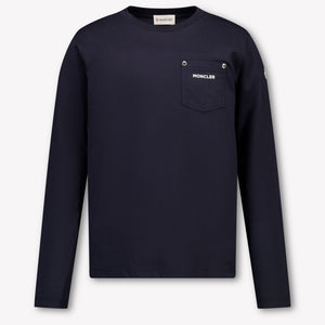 Moncler Kinder Jongens T-Shirt In Navy