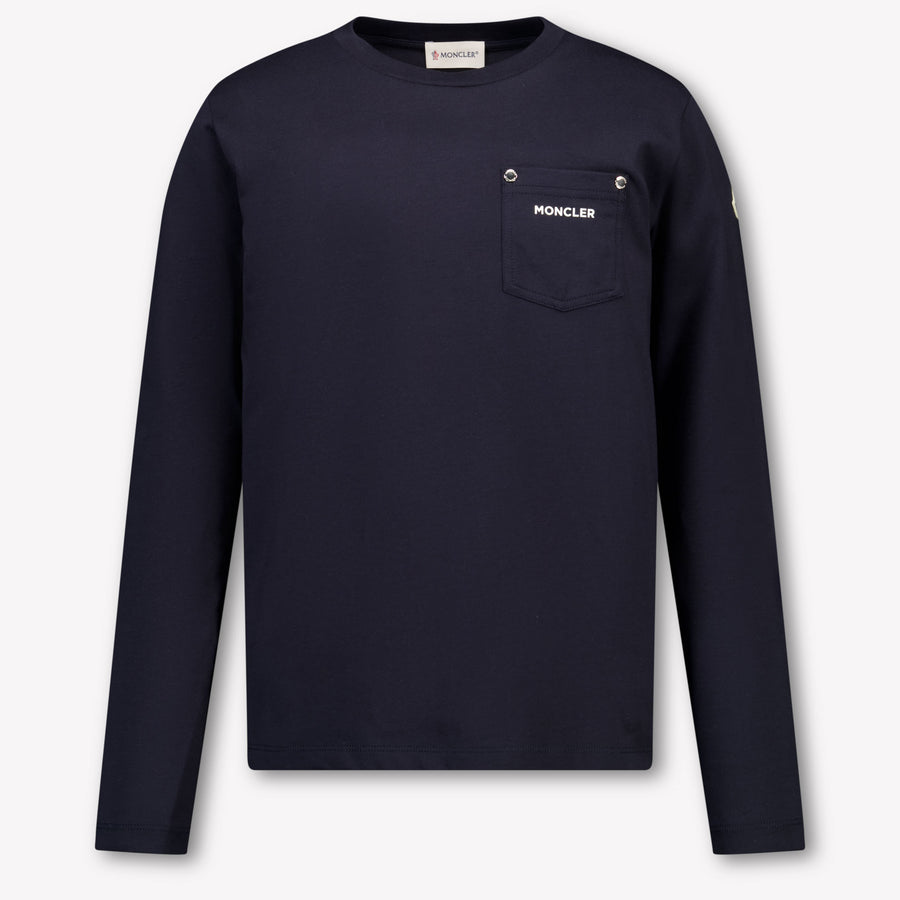 Moncler Kinder Jongens T-Shirt In Navy