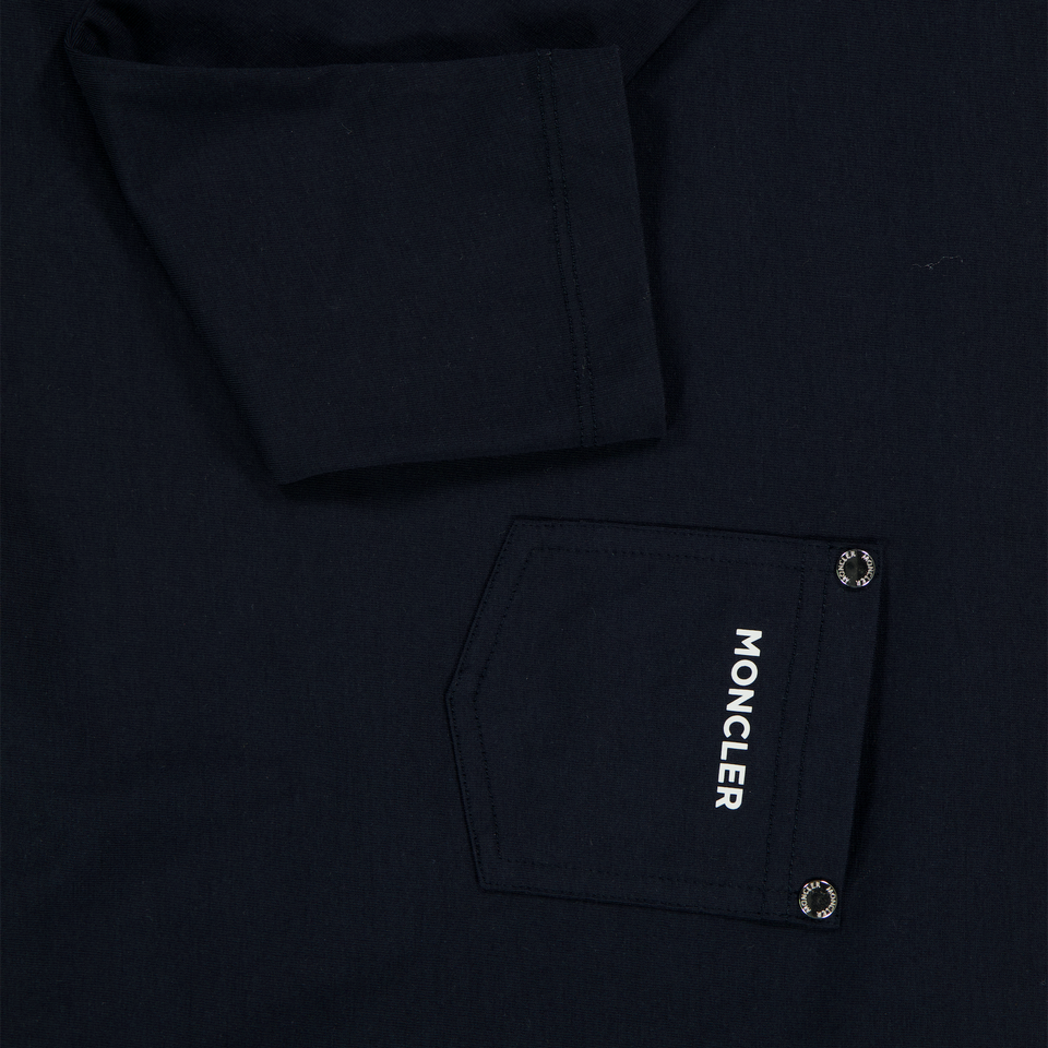Moncler Kids Boys  T-Shirt Navy