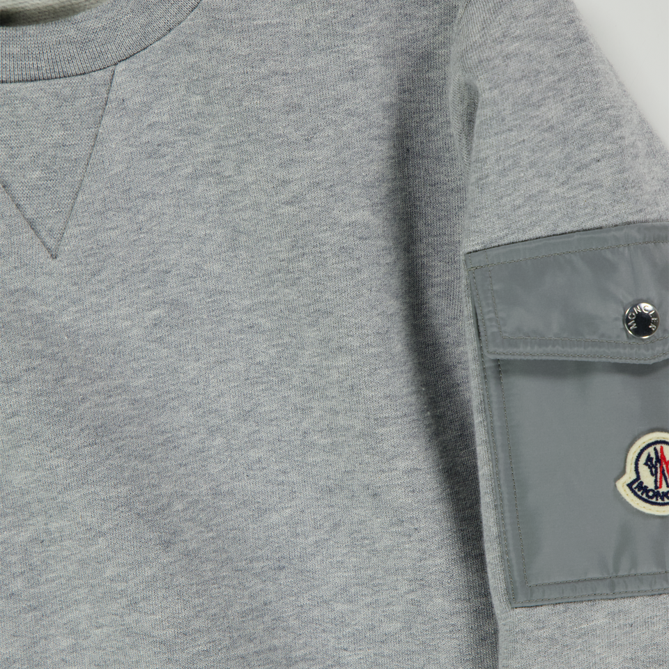 Moncler Kinder Jongens Trui In Grijs