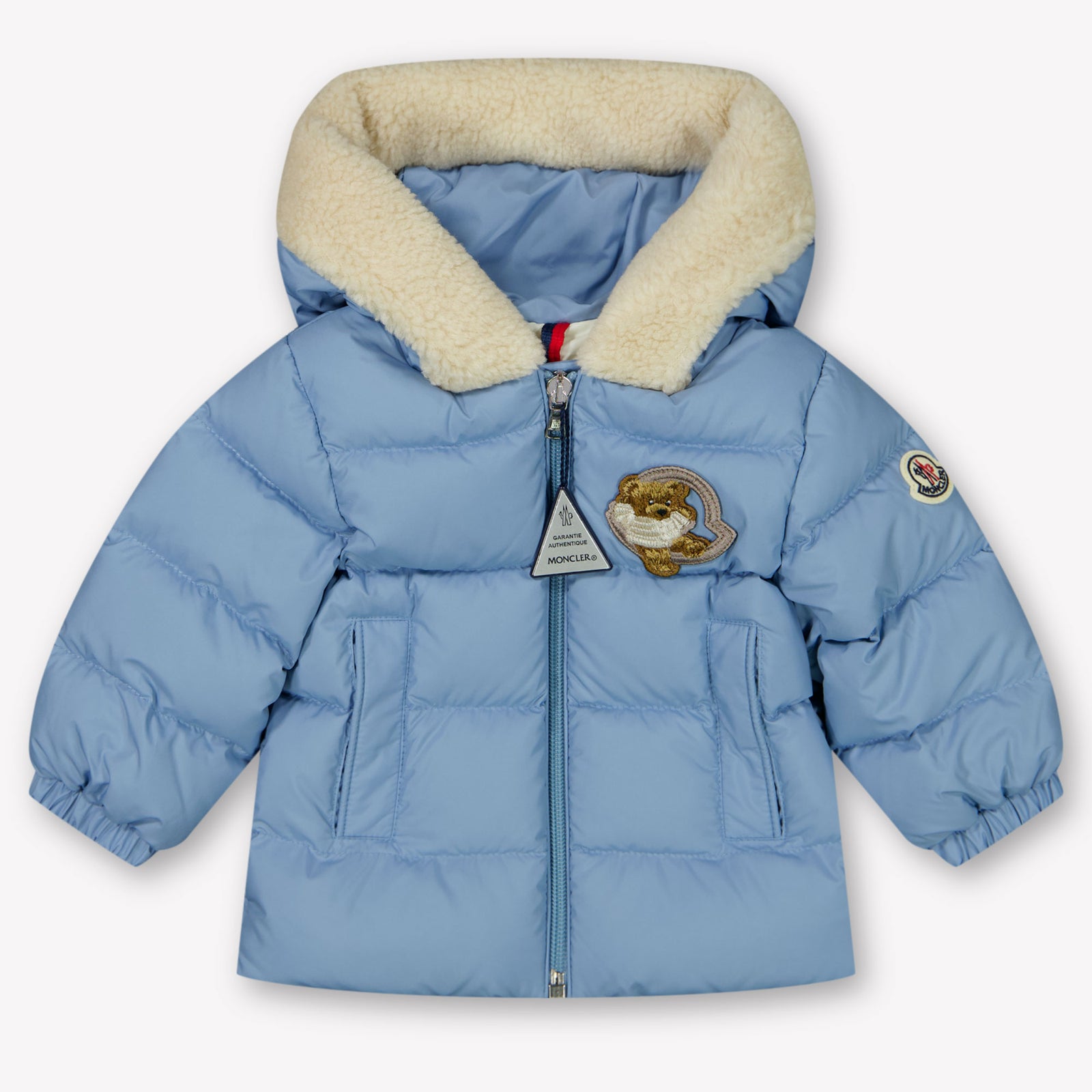 Moncler Kesimur Baby Jongens Winterjas In Licht Blauw