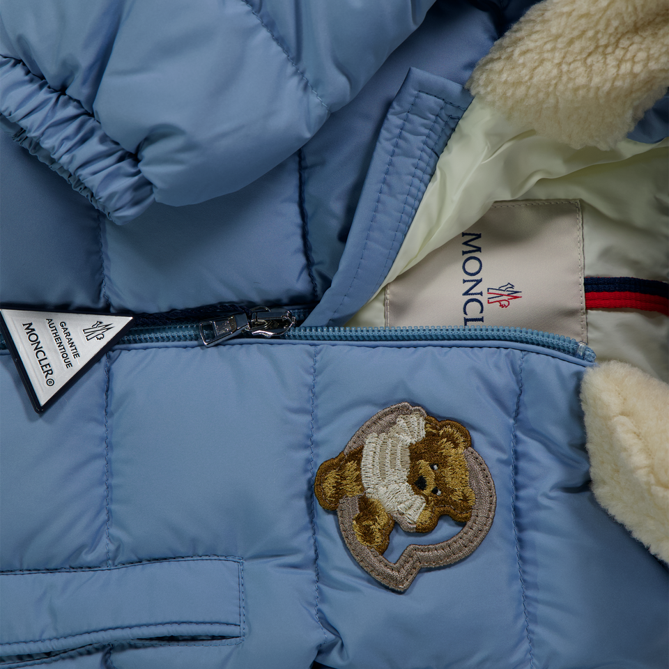 Moncler Kesimur Baby Jongens Winterjas In Licht Blauw