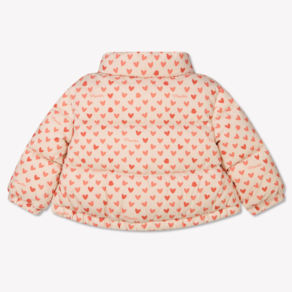 Moncler Bashira Baby Meisjes Winterjas In Off White