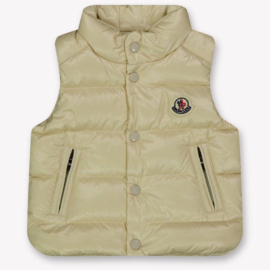 Moncler Bernard Baby Boys Gilet in Light Beige
