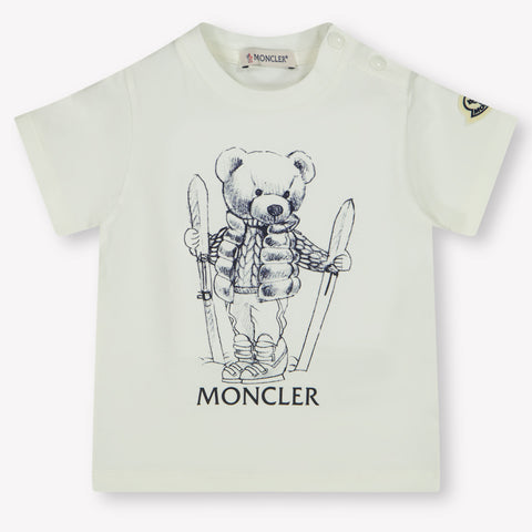 Moncler Baby Jongens T-Shirt In Off White