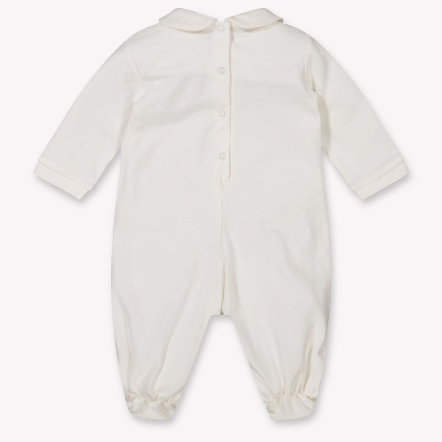 Monnalisa Baby Girls Playsuit  Offwhite