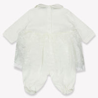 Monnalisa Baby Girls Playsuit  Offwhite