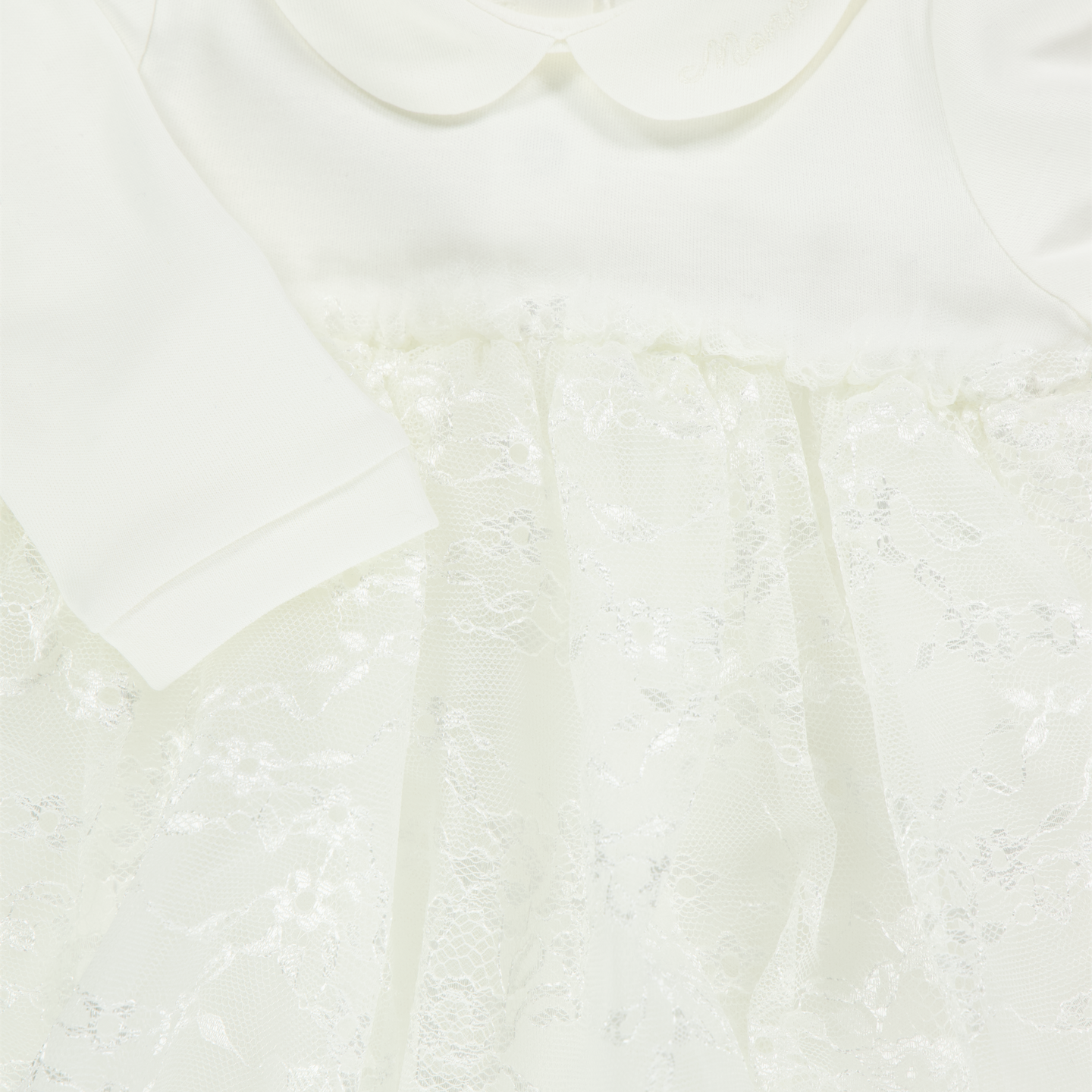 Monnalisa Baby Girls Playsuit  Offwhite