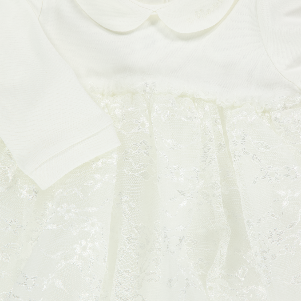 Monnalisa Baby Girls Playsuit  Offwhite