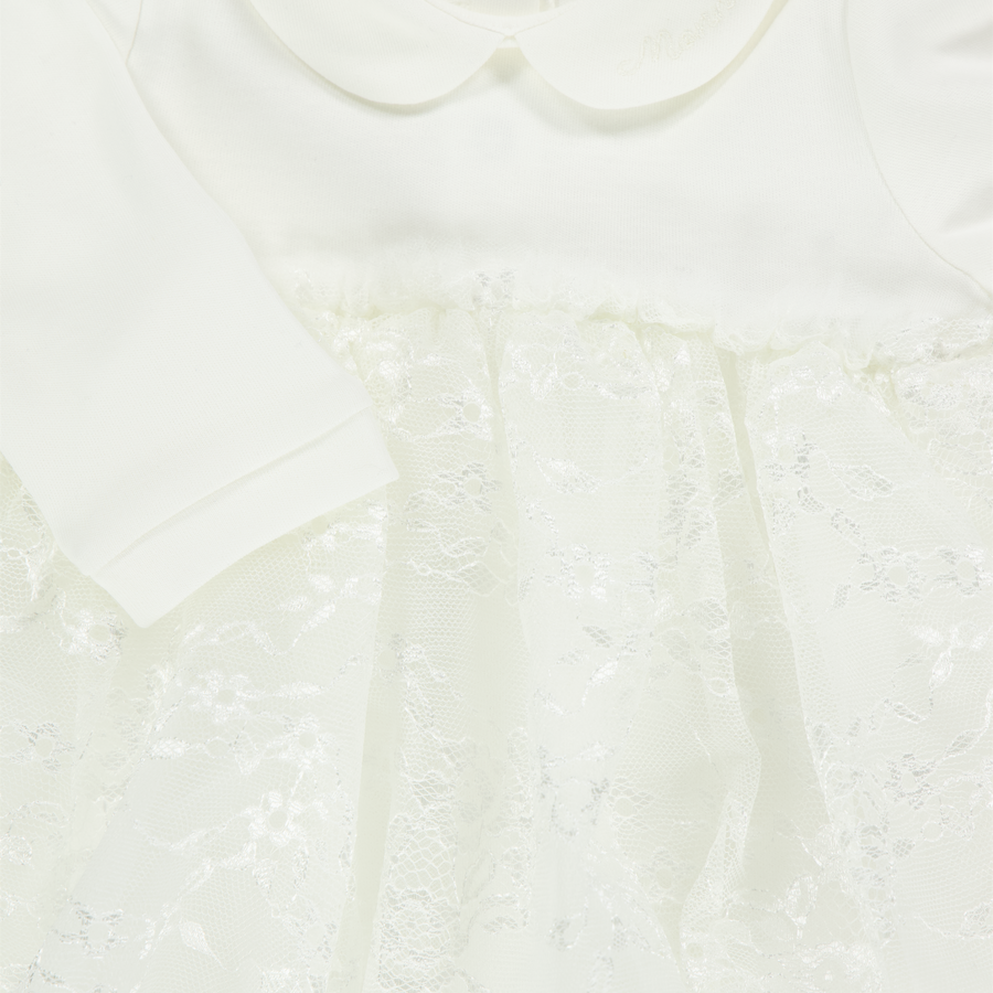 Monnalisa Baby Girls Playsuit  Offwhite