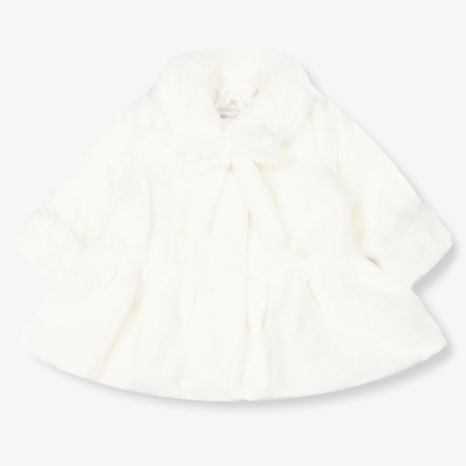 MonnaLisa Baby Meisjes Faux Fur Jassen in Off White