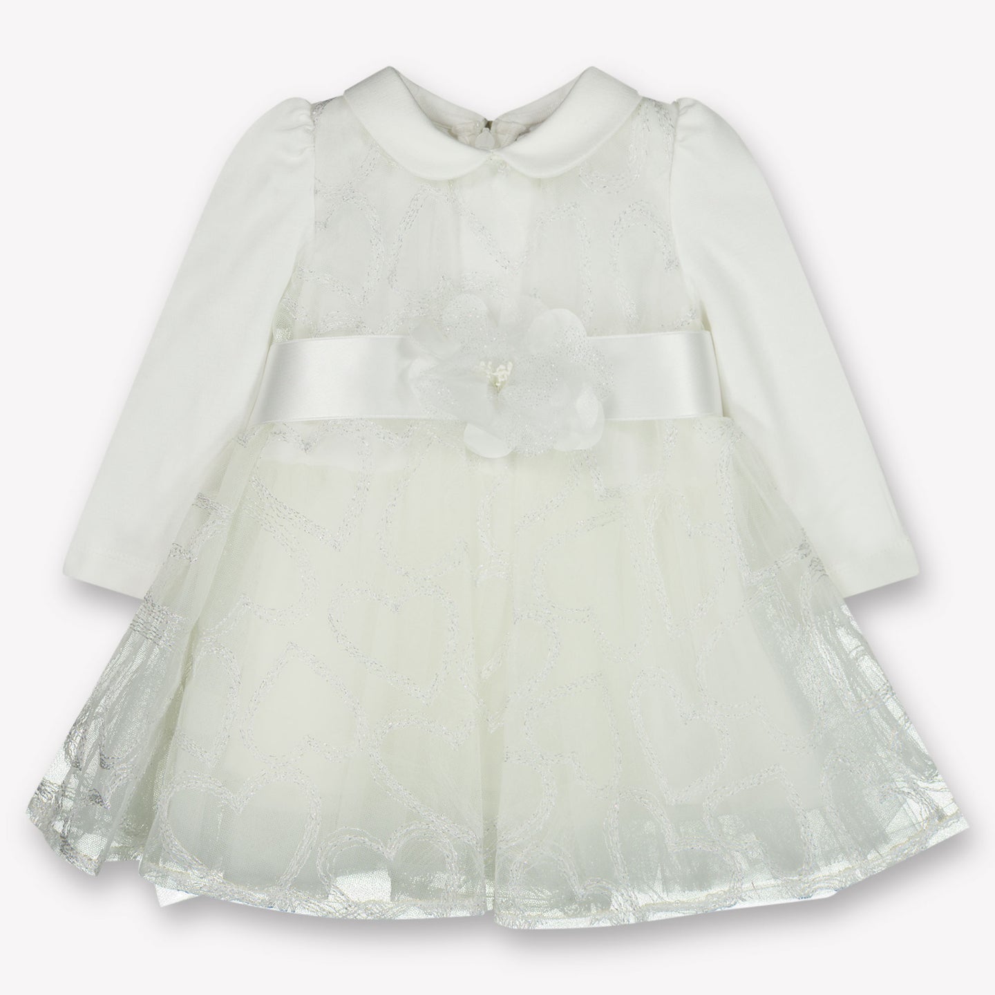 MonnaLisa Baby Meisjes Jurk in Off White