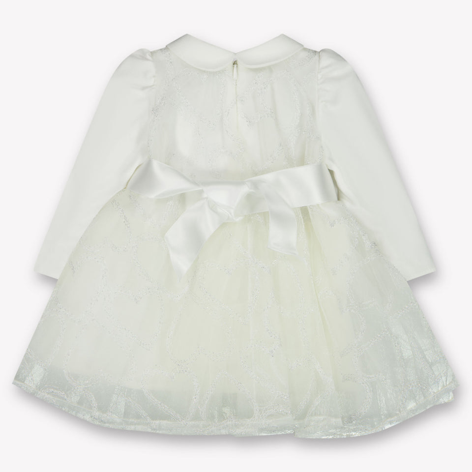 MonnaLisa Baby Meisjes Jurk in Off White