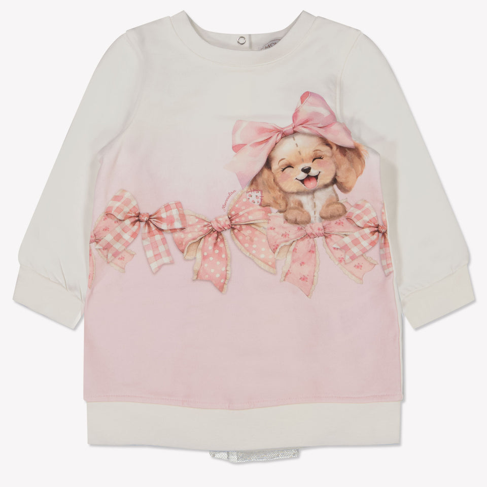 Monnalisa Baby Girls Dress  Offwhite