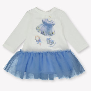 Monnalisa Baby Girls Dress  Light Blue