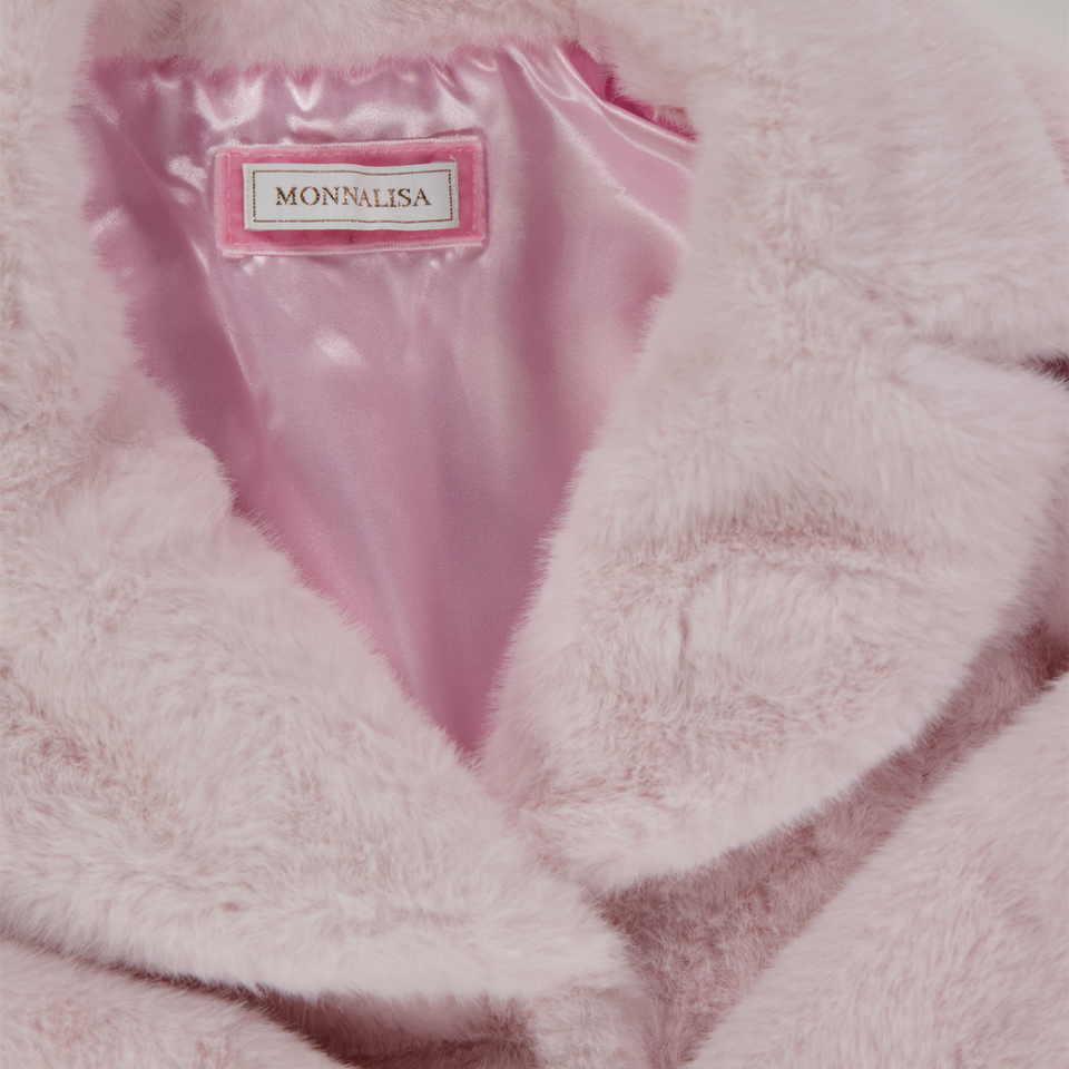 MonnaLisa Kinder Meisjes Faux Fur Jassen in Licht Roze