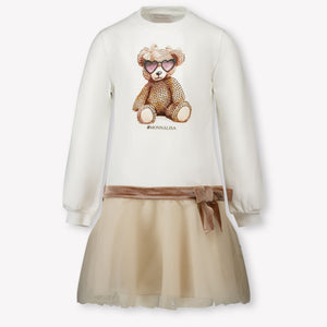 MonnaLisa Kinder Meisjes Jurk in Beige