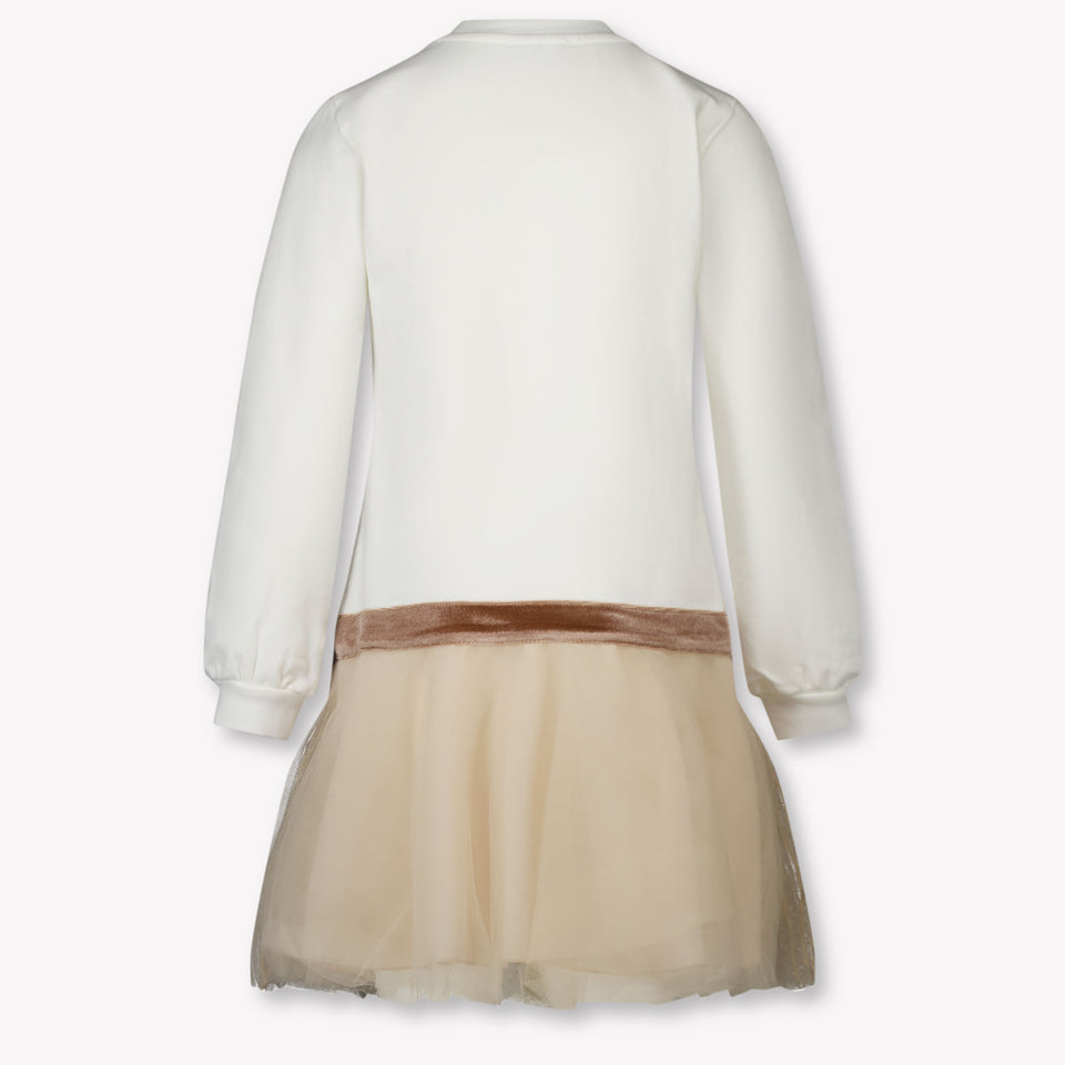 Monnalisa Kids Girls Dress Beige