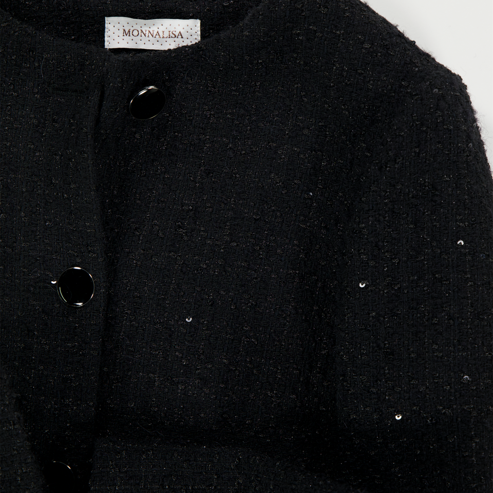 Monnalisa Kids Girls Jacket  Black