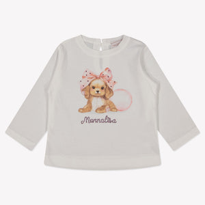 Monnalisa Baby Girls T-Shirt  Offwhite