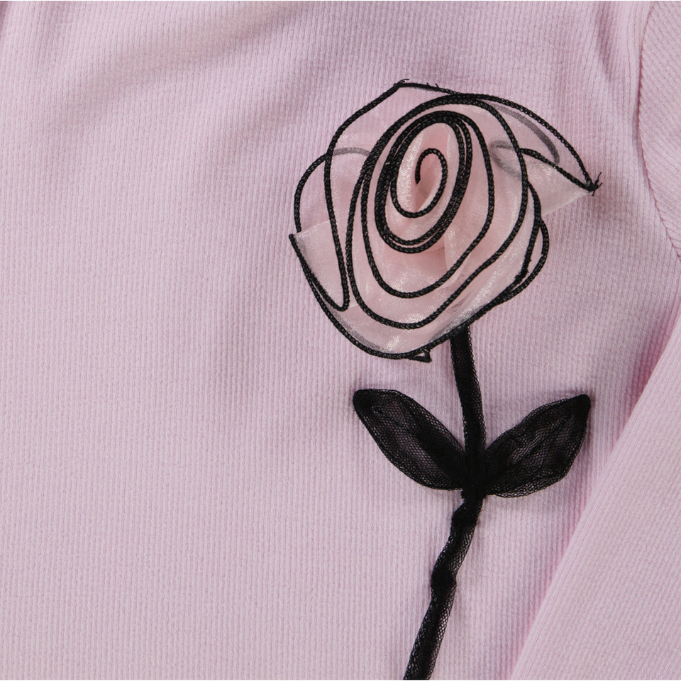 Monnalisa Kids Girls  T-Shirt Light Pink