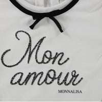 MonnaLisa Kinder Meisjes T-Shirt in Off White