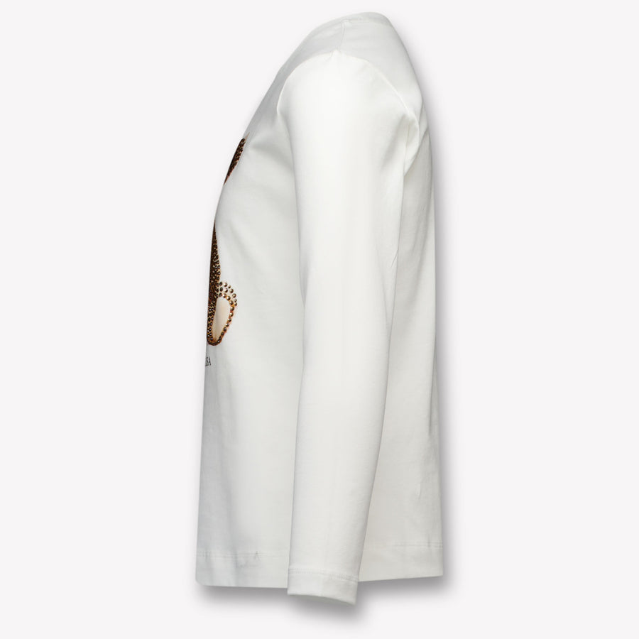 MonnaLisa Kinder Meisjes T-Shirt in Off White