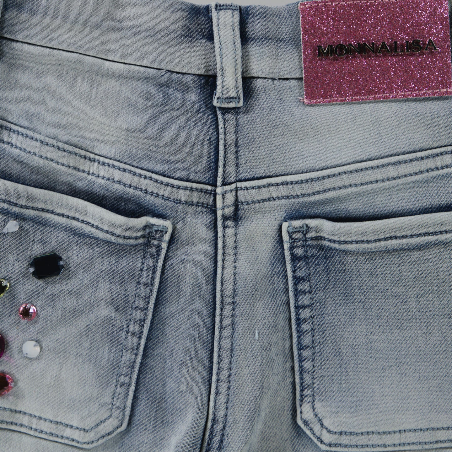 Monnalisa Kids Girls Jeans  Light Blue