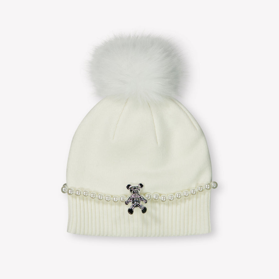 Monnalisa Kids Girls Hat Offwhite