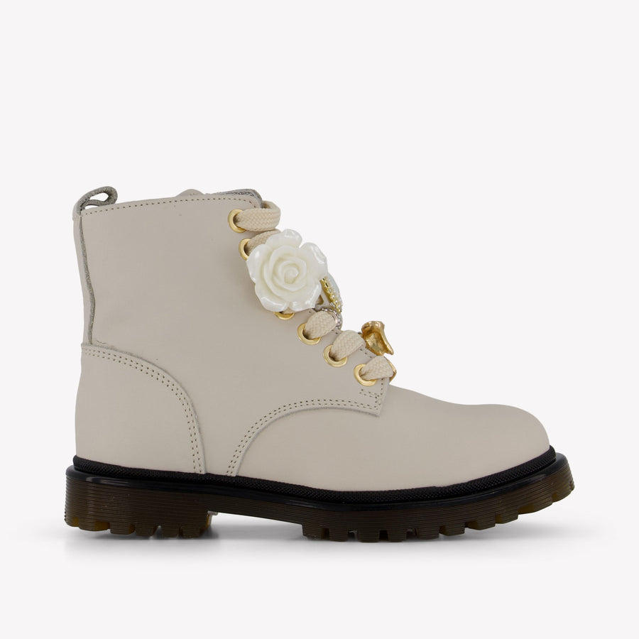 Monnalisa Girls Boots  Light Beige