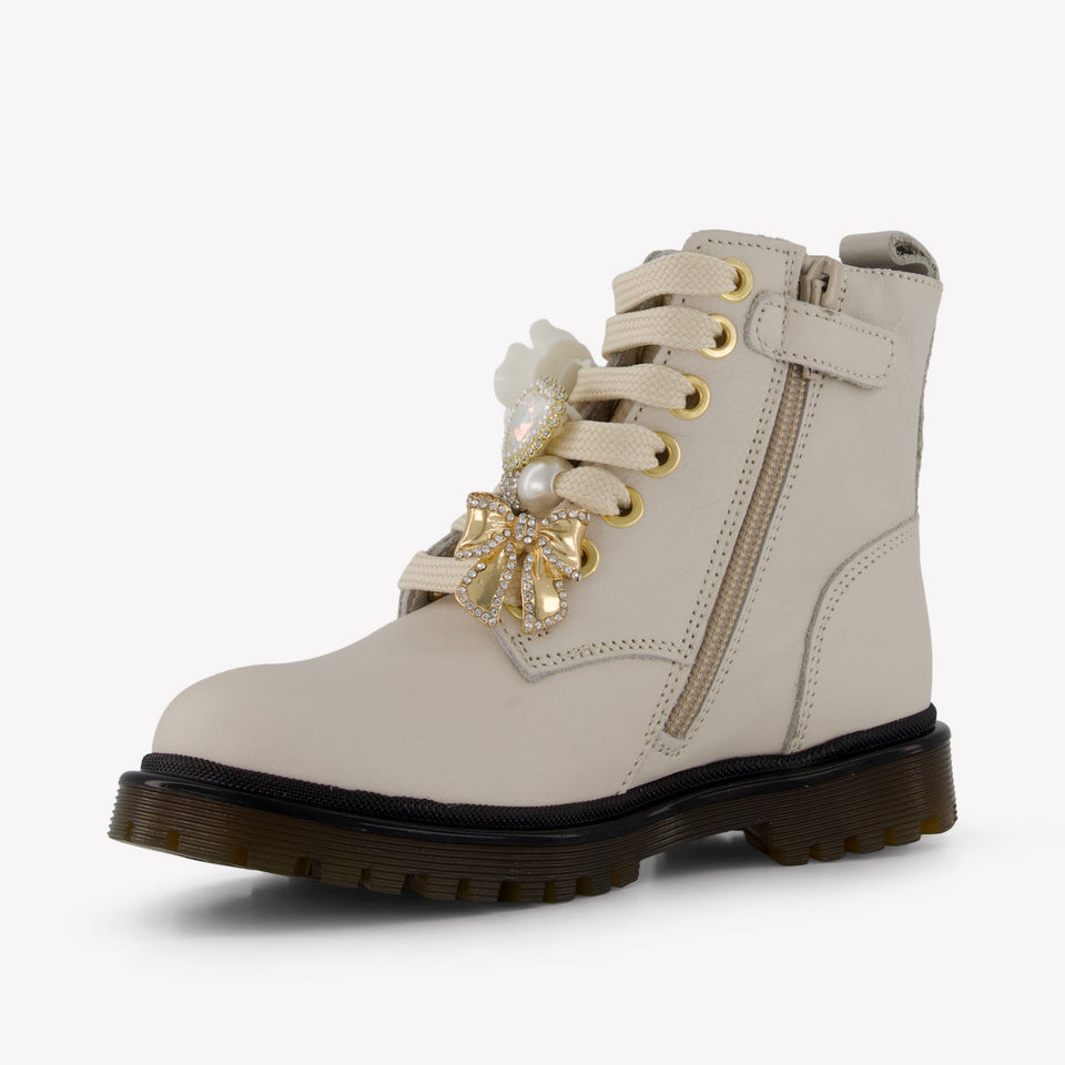 Monnalisa Girls Boots  Light Beige
